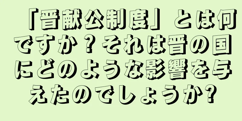「晋献公制度」とは何ですか？それは晋の国にどのような影響を与えたのでしょうか?