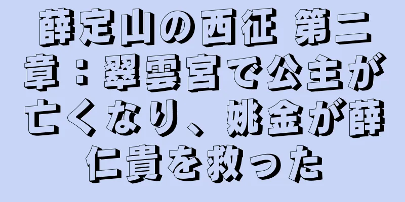薛定山の西征 第二章：翠雲宮で公主が亡くなり、姚金が薛仁貴を救った