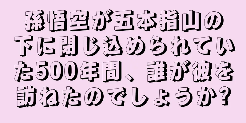 孫悟空が五本指山の下に閉じ込められていた500年間、誰が彼を訪ねたのでしょうか?