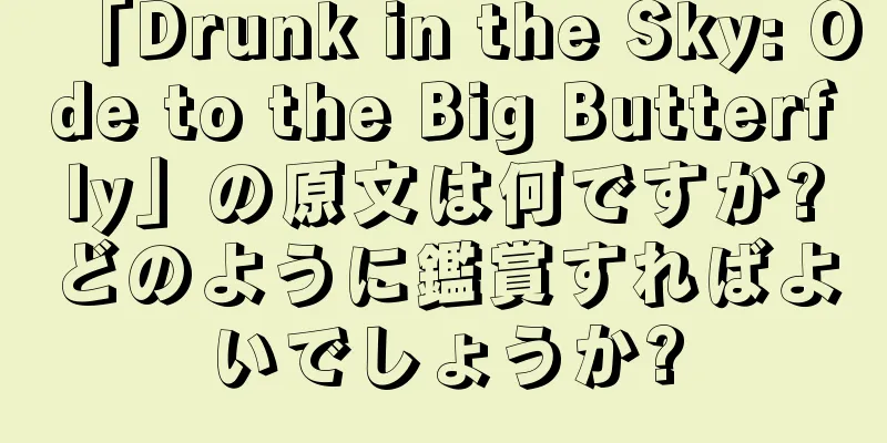 「Drunk in the Sky: Ode to the Big Butterfly」の原文は何ですか?どのように鑑賞すればよいでしょうか?