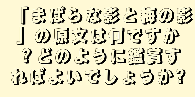 「まばらな影と梅の影」の原文は何ですか？どのように鑑賞すればよいでしょうか?