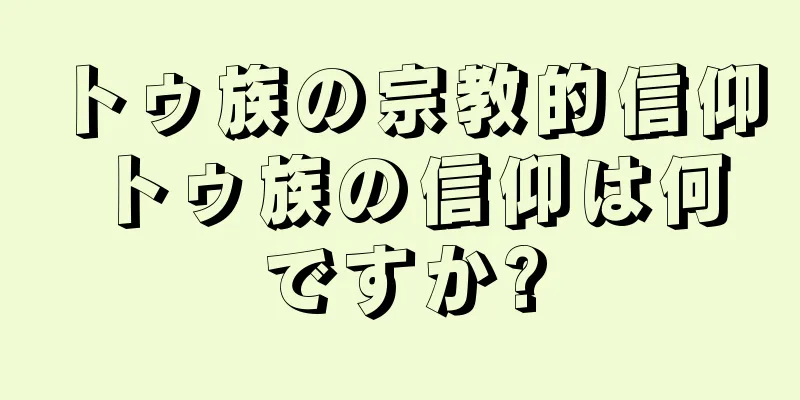 トゥ族の宗教的信仰 トゥ族の信仰は何ですか?
