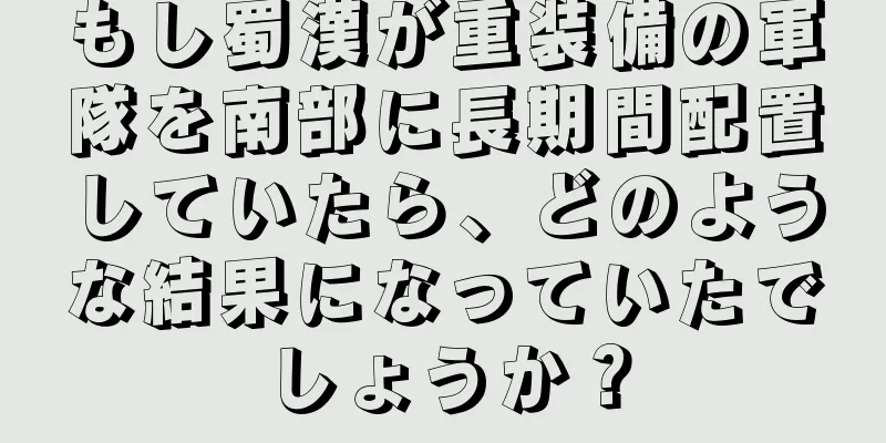 もし蜀漢が重装備の軍隊を南部に長期間配置していたら、どのような結果になっていたでしょうか？