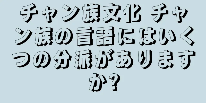 チャン族文化 チャン族の言語にはいくつの分派がありますか?
