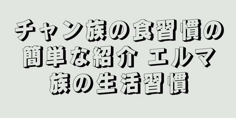 チャン族の食習慣の簡単な紹介 エルマ族の生活習慣