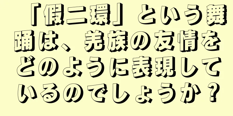「假二環」という舞踊は、羌族の友情をどのように表現しているのでしょうか？