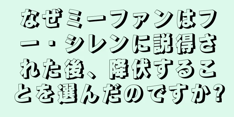 なぜミーファンはフー・シレンに説得された後、降伏することを選んだのですか?