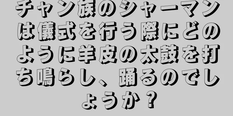 チャン族のシャーマンは儀式を行う際にどのように羊皮の太鼓を打ち鳴らし、踊るのでしょうか？