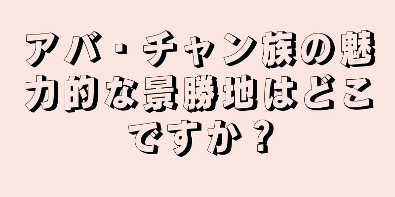 アバ・チャン族の魅力的な景勝地はどこですか？