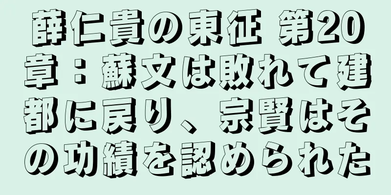 薛仁貴の東征 第20章：蘇文は敗れて建都に戻り、宗賢はその功績を認められた