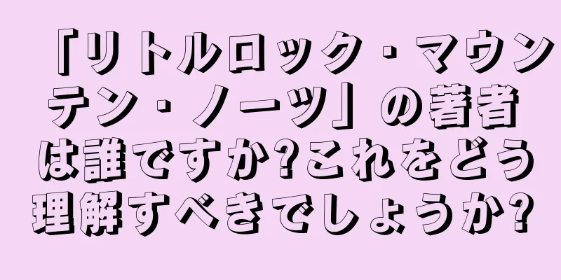 「リトルロック・マウンテン・ノーツ」の著者は誰ですか?これをどう理解すべきでしょうか?