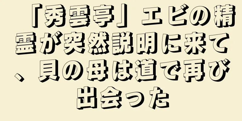 「秀雲亭」エビの精霊が突然説明に来て、貝の母は道で再び出会った
