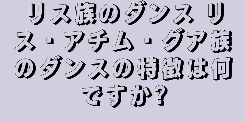 リス族のダンス リス・アチム・グア族のダンスの特徴は何ですか?