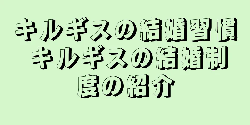 キルギスの結婚習慣 キルギスの結婚制度の紹介
