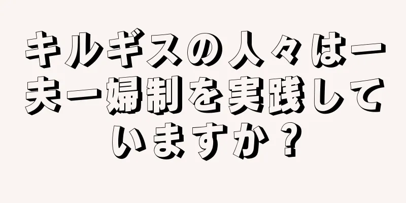 キルギスの人々は一夫一婦制を実践していますか？