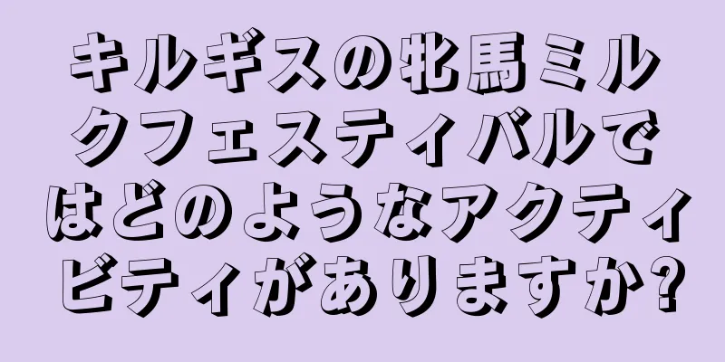 キルギスの牝馬ミルクフェスティバルではどのようなアクティビティがありますか?