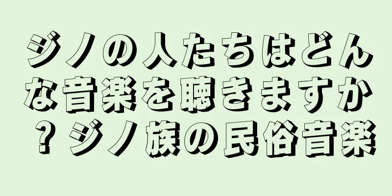 ジノの人たちはどんな音楽を聴きますか？ジノ族の民俗音楽
