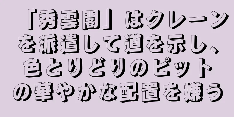 「秀雲閣」はクレーンを派遣して道を示し、色とりどりのピットの華やかな配置を嫌う