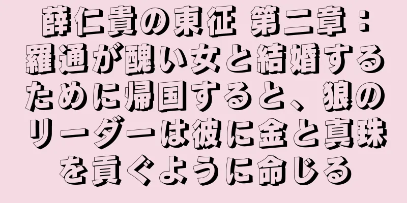 薛仁貴の東征 第二章：羅通が醜い女と結婚するために帰国すると、狼のリーダーは彼に金と真珠を貢ぐように命じる