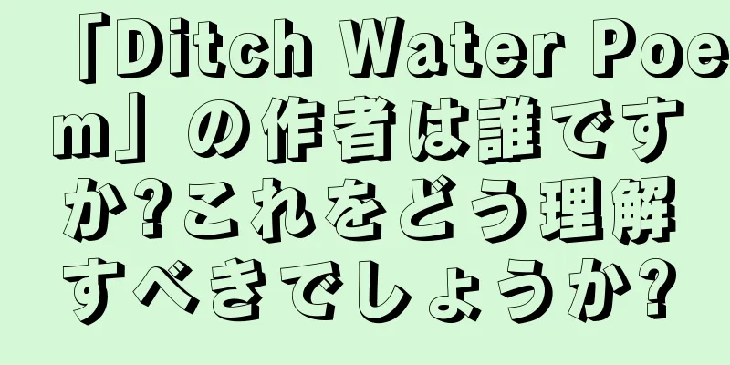 「Ditch Water Poem」の作者は誰ですか?これをどう理解すべきでしょうか?