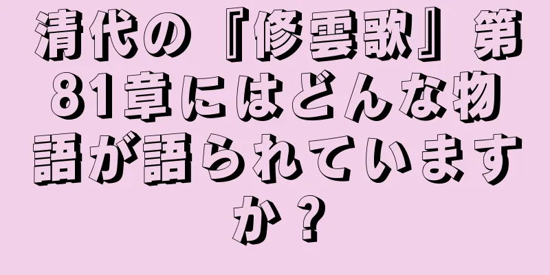 清代の『修雲歌』第81章にはどんな物語が語られていますか？