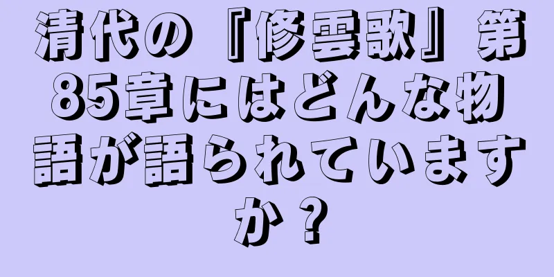 清代の『修雲歌』第85章にはどんな物語が語られていますか？