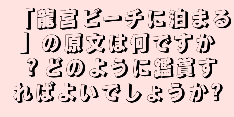 「龍宮ビーチに泊まる」の原文は何ですか？どのように鑑賞すればよいでしょうか?