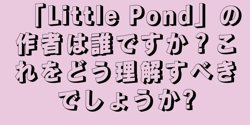 「Little Pond」の作者は誰ですか？これをどう理解すべきでしょうか?