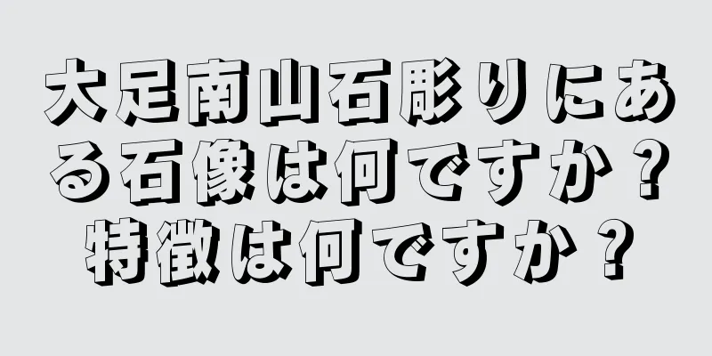 大足南山石彫りにある石像は何ですか？特徴は何ですか？