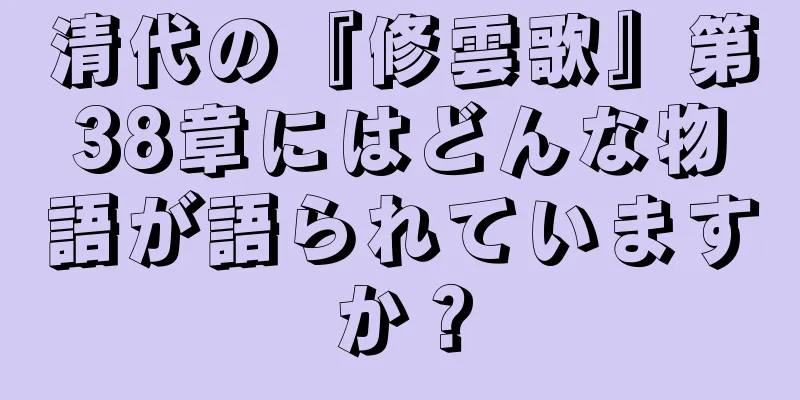 清代の『修雲歌』第38章にはどんな物語が語られていますか？