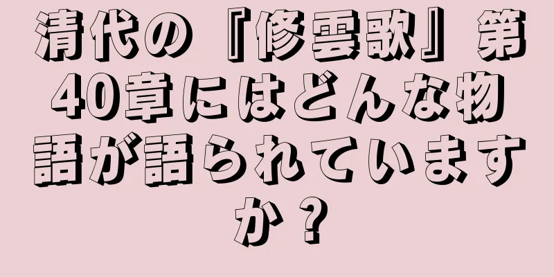 清代の『修雲歌』第40章にはどんな物語が語られていますか？