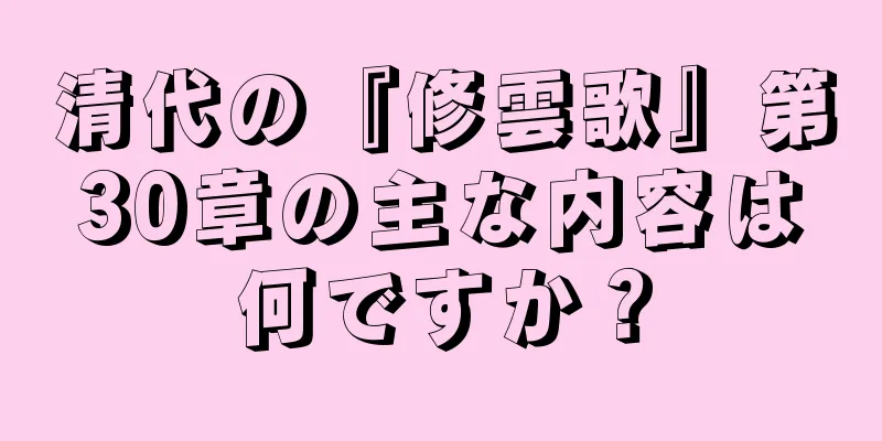 清代の『修雲歌』第30章の主な内容は何ですか？