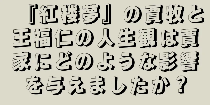 『紅楼夢』の賈牧と王福仁の人生観は賈家にどのような影響を与えましたか？