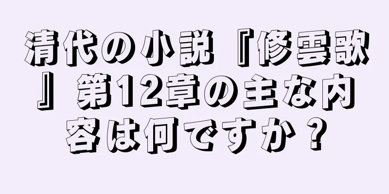 清代の小説『修雲歌』第12章の主な内容は何ですか？