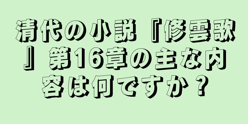 清代の小説『修雲歌』第16章の主な内容は何ですか？