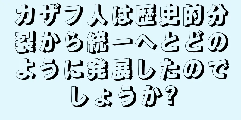 カザフ人は歴史的分裂から統一へとどのように発展したのでしょうか?