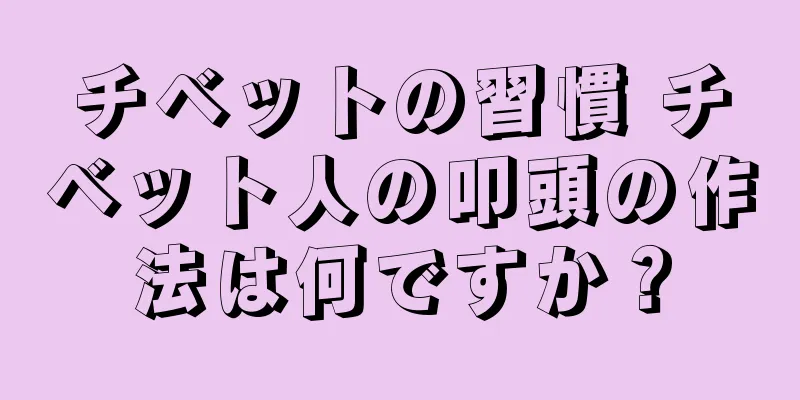 チベットの習慣 チベット人の叩頭の作法は何ですか？