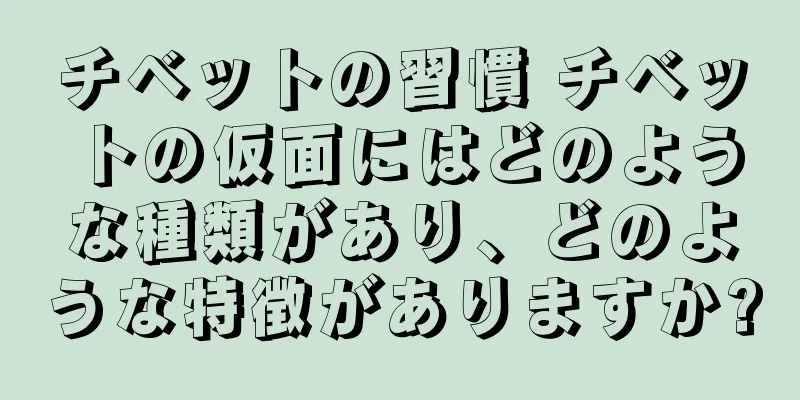 チベットの習慣 チベットの仮面にはどのような種類があり、どのような特徴がありますか?