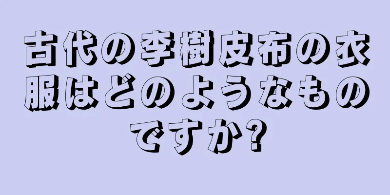 古代の李樹皮布の衣服はどのようなものですか?