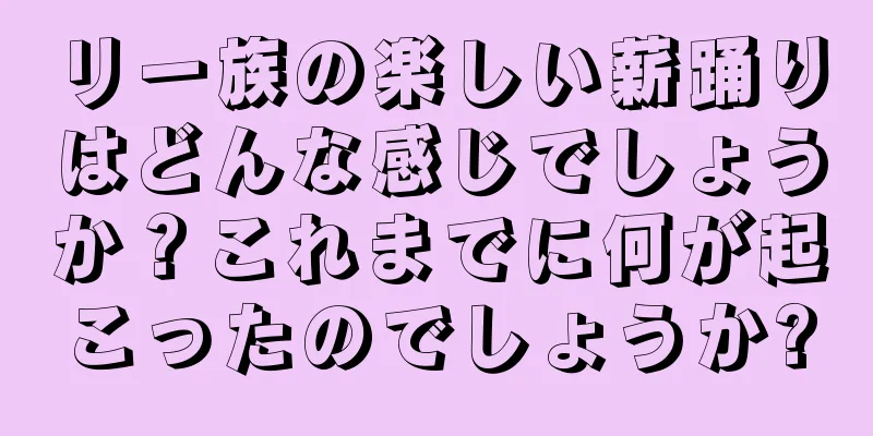 リー族の楽しい薪踊りはどんな感じでしょうか？これまでに何が起こったのでしょうか?