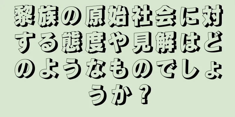 黎族の原始社会に対する態度や見解はどのようなものでしょうか？