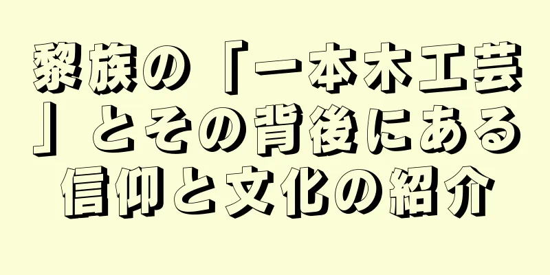 黎族の「一本木工芸」とその背後にある信仰と文化の紹介