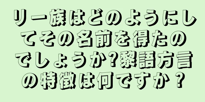 リー族はどのようにしてその名前を得たのでしょうか?黎語方言の特徴は何ですか？
