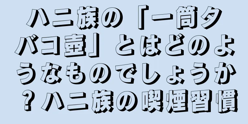 ハニ族の「一筒タバコ壺」とはどのようなものでしょうか？ハニ族の喫煙習慣