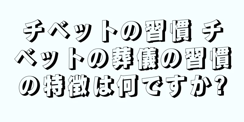 チベットの習慣 チベットの葬儀の習慣の特徴は何ですか?
