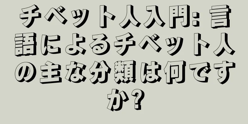 チベット人入門: 言語によるチベット人の主な分類は何ですか?