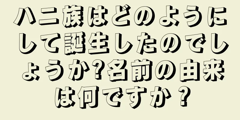 ハニ族はどのようにして誕生したのでしょうか?名前の由来は何ですか？