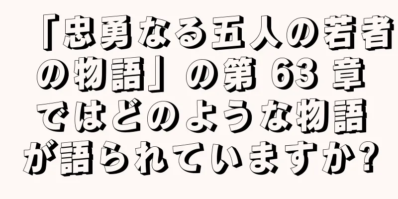 「忠勇なる五人の若者の物語」の第 63 章ではどのような物語が語られていますか?