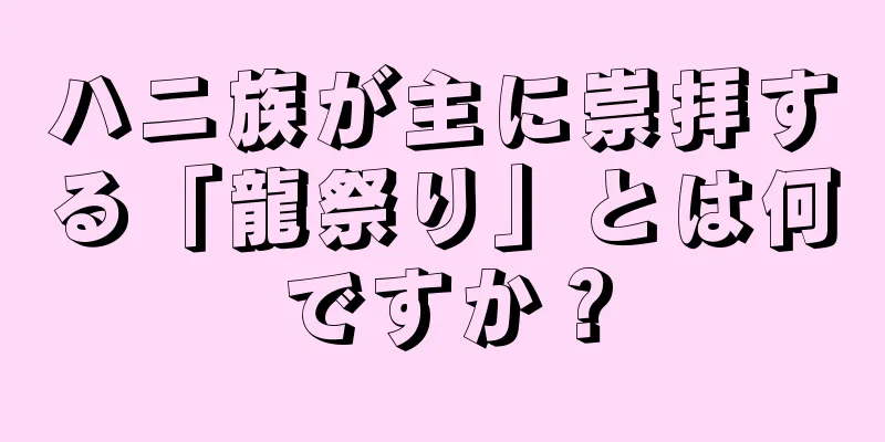 ハニ族が主に崇拝する「龍祭り」とは何ですか？