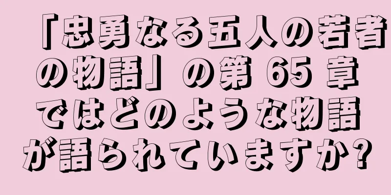 「忠勇なる五人の若者の物語」の第 65 章ではどのような物語が語られていますか?